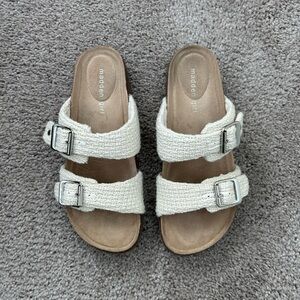 Madden Girl White Buckle Sandals